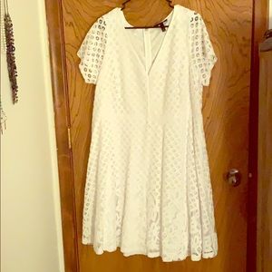 White Lace Plus Size Dress